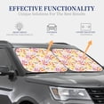 thumbnail image 4 of Kll Colorful Floral Windshield Sun Shade 2-Piece Foldable Car Front Window Sunshade For Most Sedans Suv Truck - Auto Sun Blocker Visor Protector Blocks Max Uv Rays - Medium, 4 of 7