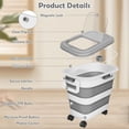 thumbnail image 5 of Flantor 25lbs Collapsible Airtight Dog and Cat Food Storage Container with Food Scoop/1.9L Dry Food Storage Container Gray, 5 of 8