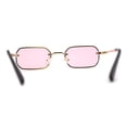 thumbnail image 2 of Lunettes de Soleil Luxe Sans Monture Narror Rectangle Pimp Rapper Or Rose, 2 of 4