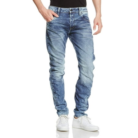 - Raw Mens Aged 34x32 Slim Fit Arc 3D Denim Jeans 34