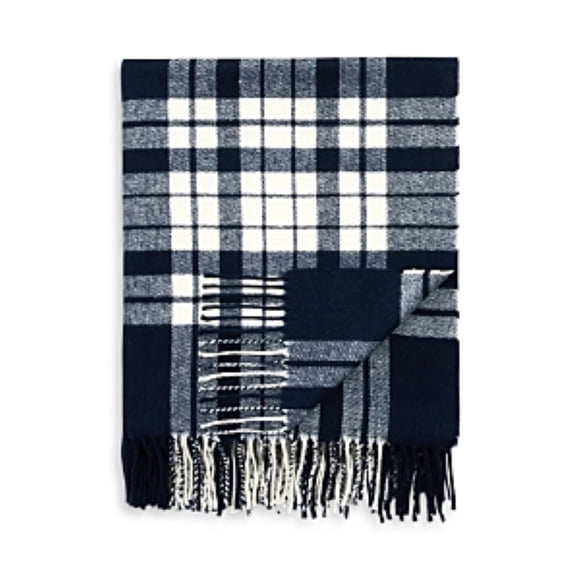 Lands Downunder Plaid 51 Pieds' x 67 Pieds' Jeté, Marine
