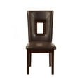 thumbnail image 1 of Benzara BM172006 Rubberwood Side Chairs With Leatherette Seat And Back Set Of 2, 1 of 1