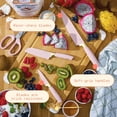 thumbnail image 6 of Beautiful 12 Piece Stainless Steel Knife Knife Set Block Soft Grip Handles Rose by Drew Barrymore, 6 of 10