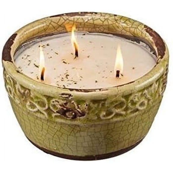 Swan Creek 17 Ounce, 50 Hours "Citrus and Sage" Candle in Round Pottery$$Home Decor, Kitchen, & Other