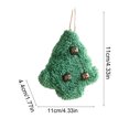 thumbnail image 3 of Adorno navideño de tela roja para árbol de Navidad | Adorno de muñeca con cascabeles rojos y verdes con flecos | Colgante de poliéster suave hecho a mano | Decoración navideña ligera y reutilizable, 3 of 6