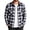 Gray, variant on Men's Plaid Turn Down Collar Shackets Long Sleeve Full Zip Shirts Jacket Fashion Casual Daily Outerwear