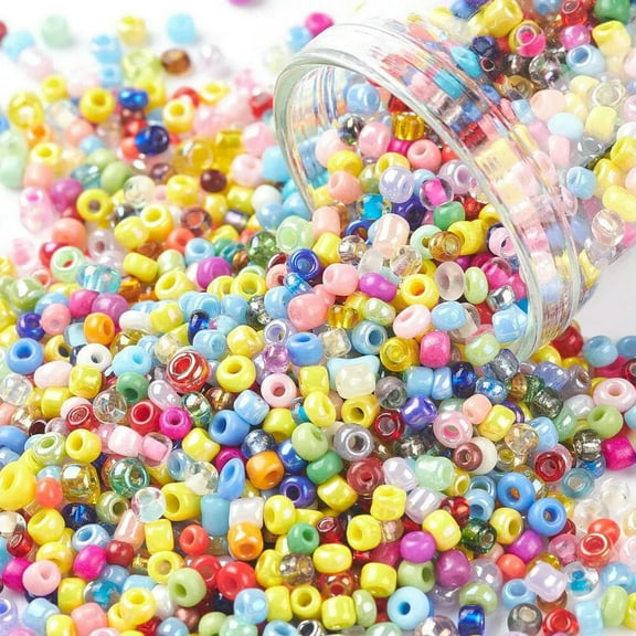U8MO 10000pcs/200g 2mm Round Glass Beads Smooth Tiny Spacer Beads Jewelry