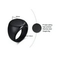 thumbnail image 4 of 20mm Black/Gold/Silver Big Round Polished Band Men's Stainless Steel Smooth Ring, 4 of 9
