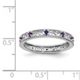 thumbnail image 5 of 925 Sterling Silver Stackable Expressions Amethyst Ring Size: 6; for Adults and Teens; for Women and Men, 5 of 5