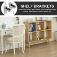 MANLINGDA 2pcs Adjustable Wood Glass Shelf Bracket Wall Mount Heavy