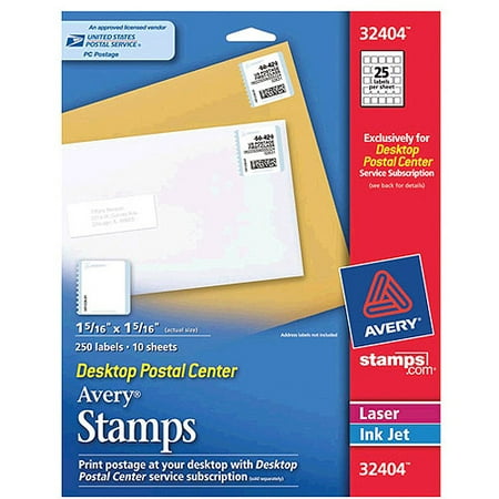 Avery Stamp Labels, 250-Count