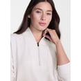 thumbnail image 5 of Avia Women's and Women's Plus Ribbed Ottoman Quarter Zip Sweatshirt, Sizes XS-4X, 5 of 6
