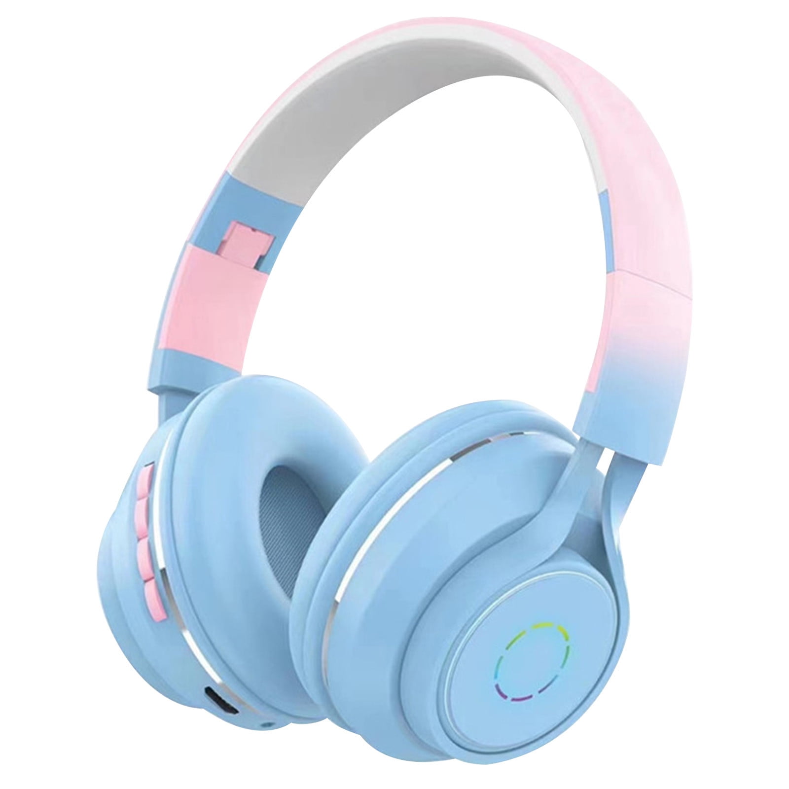 Wireless Over Ear Bluetooth Headphones with Microphone - Wireless Headset -Noise Reduction - Bluetooth, Wired,Built in Micro SD for Travel, Home, Work TV,PC,Gaming,Cellphone - Blue