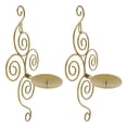 thumbnail image 4 of EeaseMX 2 candelabros de hierro forjado de estilo europeo para colgar en la pared (dorados), 4 of 7