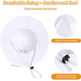 thumbnail image 4 of Baby Girl Sun Hat with UPF 50+ Outdoor Adjustable Beach Hat with Wide Brim Bucket Hats, 4 of 5