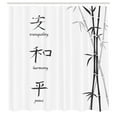 thumbnail image 3 of Ambesonne Asian Themed Shower Curtain, Peace Concept Pattern, 69"Wx84"L, White Black, 3 of 5