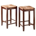 thumbnail image 4 of Winsome Wood Sally 3-Pc Breakfast Table with 2 Rush Seat Bar Stools, Walnut, 4 of 8