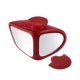 thumbnail image 1 of 1 pieza de espejo de punto ciego del lado del conductor delantero izquierdo rotación de 360 grados ajustable espejo retrovisor convexo de gran angular de doble cara universal para automóviles rojo, 1 of 7