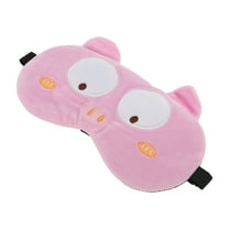 Unique Bargains 1 Pc Pink Cartoon Small Pig Sleep Mask Soft Eye Shade Cover for Travel