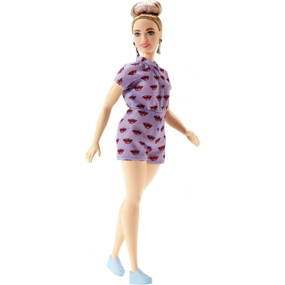 Barbie Fashionistas Doll, Curvy Body Type Wearing Lavender Kiss Romper