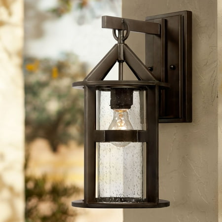 Clear Flat Bronze Wall (John Timberland Modern Outdoor Wall Light Fixture Bronze Metal 17