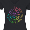 thumbnail image 4 of Inktastic Pi Day Pi Numerals in Rainbow Spiral Women's V-Neck T-Shirt, 4 of 5