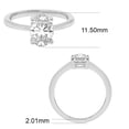 thumbnail image 5 of 2.50 Carat - Oval Lab Grown Basket Regular Shank Setting Solitaire Diamond Engagement Ring in 14K White Gold(Ring Size: 7), 5 of 5
