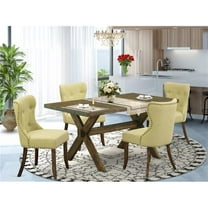 5 Piece X-Style Dining Room Set - Distressed Jacobean