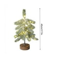 thumbnail image 2 of Small Christmas Tree for Table Trees Lamp with LED Lights Artificial Lighted Snowy Pine Tree for Tabletop Desk Decor 20 inch Fake Tree for Centerpiece Decorations, 2 of 20