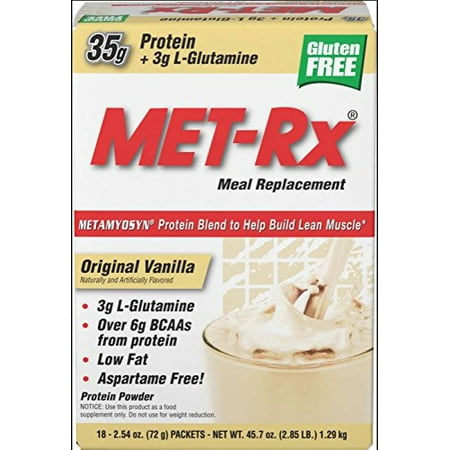Meal Replacament for Lean Muscle Building Original Vanilla 2.54 oz 18