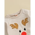 thumbnail image 6 of 0-3Y Kid Baby Boys Christmas Outfits 6M 12M 18M 24M 3Y Long Sleeve Deer Embroidery Sweatshirt and Pants Set Toddler Clothes, 6 of 10