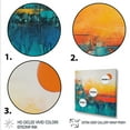 thumbnail image 3 of Designart "Minimalist Sunset in Blue and Orange II" Abstract Framed Wall Art - Transitional Orange Abstract Minimalism Entryway Framed Wall Art, 3 of 6