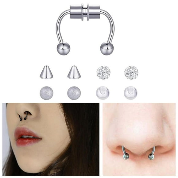 Anillos de Imitación Sin perforación perfecl para damas Acero inoxidable 12x8x3mm