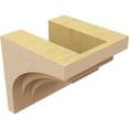 thumbnail image 5 of 7"W x 7"D x 7"H Wide Rockford Rough Cedar Woodgrain TimberThane Corbel, Primed Tan, 5 of 6