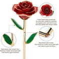 thumbnail image 3 of Gold Dipped Infinity Rose Last Forever Flower Decor, Birthday Gift for Women in Her Birthday Valentines Day Mothers Day, Resin Preserved Rose | Anniversary Present for Mom (Red), 3 of 7