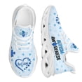 thumbnail image 1 of Nuevas zapatillas informales ligeras para mujer con diseño azul de concienciación sobre el autismo, zapatillas de plataforma para mujer, tenis de malla de talla grande, 1 of 6
