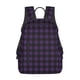 thumbnail image 1 of Disketp Purple Black Plaid Mochila Ligera e Impermeable, Mochila de Día Resistente para Viajes, Senderismo y Uso Diario para Hombre y Mujer, 1 of 7