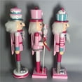 thumbnail image 5 of 3 Pieces 35cm Wood Standing Nutcracker Solider Figures Model Doll Gift, 5 of 10