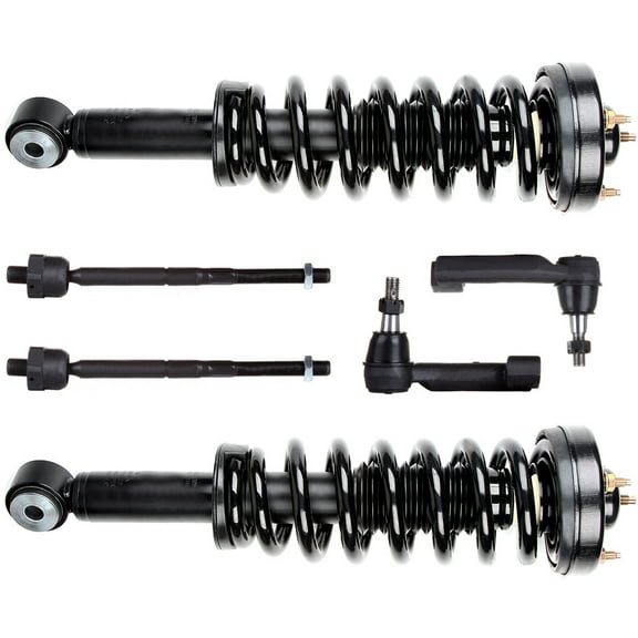AUTOMUTO Struts & Shocks Quick-Strut Front Strut Spring Assembly Tie Rod End Fit For 2009-2013 for Ford for F-150 6PCS