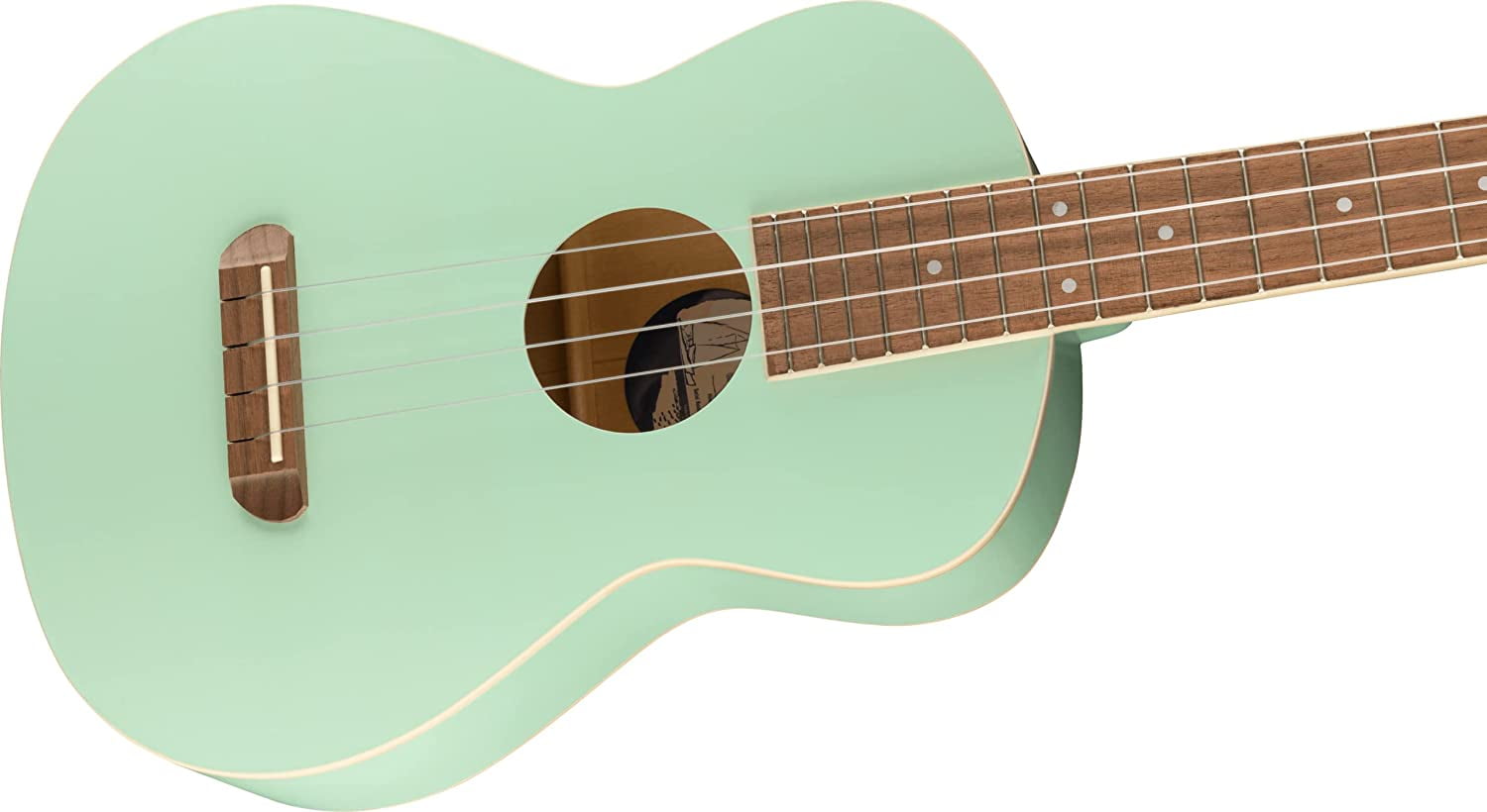 Fender Avalon Tenor Ukulele, Walnut Fretboard, Surf Green Model 0970450557