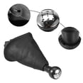 thumbnail image 3 of Unique Bargains Car Manual Gear Shift Lever Cover Set 5 Speed Fit for Peugeot 207 2006-2013 Black Siver Tone, 3 of 7