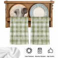 thumbnail image 5 of Sage Green Plaid Kitchen Towels Set of 1, Modern Art Checkered Farmhouse Absorbent Dish Towels for Kitchen, Microfiber Hand Towel, Quick Drying Tea Towel for Cleaning Decorative Dishcloths, 5 of 7