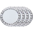 Koyal Wholesale Mirror Charger Plates, Bulk Set of 4, Silver Mirrored