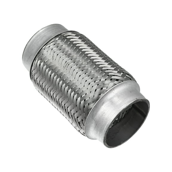 Unique Bargains 2.5"x6" Car Exhaust Flexible Pipe Tubing Universal Exhaust Joint Stainless Steel Silver Tone