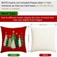 thumbnail image 3 of Christmas Tree Pillow Covers 18x18 Inch,Watercolor Xmas Winter Decor Stars Red Holiday Cushion Case Decoration for Home Sofa Couch(Red, 18" x 18" (Pack of 1)), 3 of 6