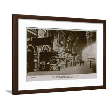 Victoria Station, Continental and Main Line Departure Platform Framed Print Wall (Victoria Wood Best Lines)