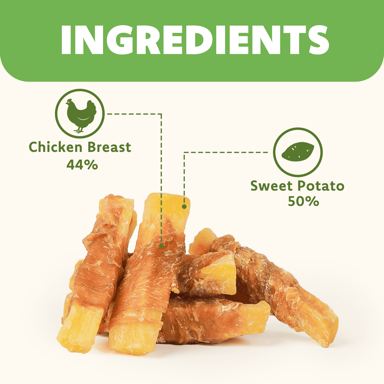 (2 pack) MON2SUN Chicken Wrapped Sweet Potato Small Dog Treats, 13 oz