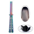 thumbnail image 2 of Butterfly Kamm-faltbarer Taschenkamm Edelstahl Springmesser Frhlings Taschen L Haar Kamm Faltbare Hairstyling Brste Falten Praxis Training Schmetterli, 2 of 5