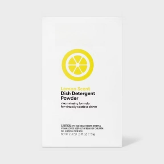 Tough Stain Remover Dishwasher Detergent Powder - 75oz for Grease & Food Residue