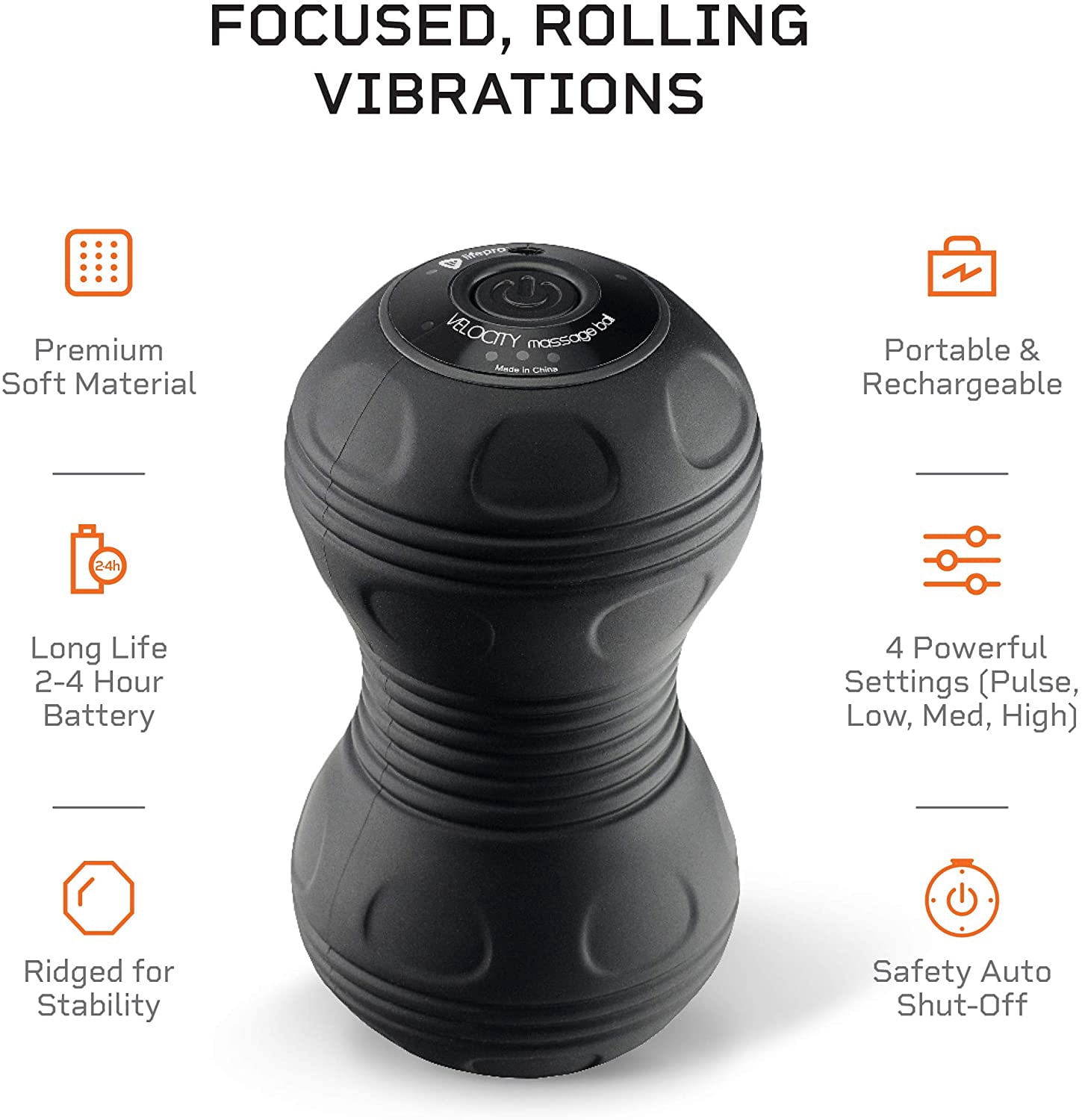lifepro velocity vibrating massage ball LifePro Agility 4-Speed Vibrating Massage Ball for Trigger Point &  Myofascial Release - Black